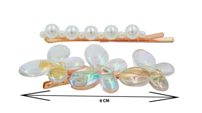 Picture of Pearls and Butterfly Hair Clips