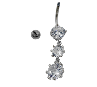 Picture of Belly Earring with Zircon Stones