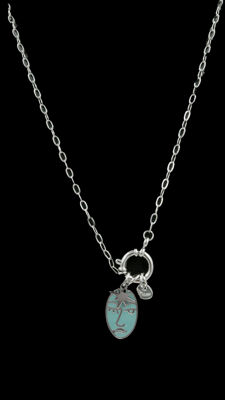 Picture of Neck necklace with blue shape