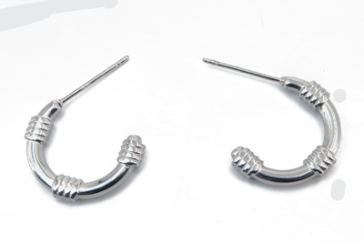 Picture of Women's steel earrings  with carving