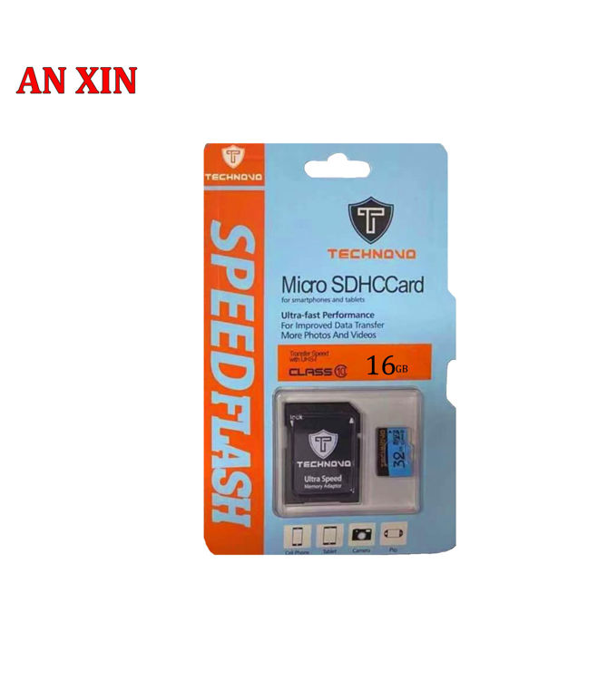 Εικόνα της Technovo Micro SDHC κάρτα μνήμης  με αντάπτορα ( 16GB)