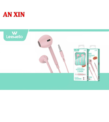 Εικόνα της LEEWELLO ενσύρματα EAR BUDS ακουστικά με βύσμα 3.5 MM κίτρινα