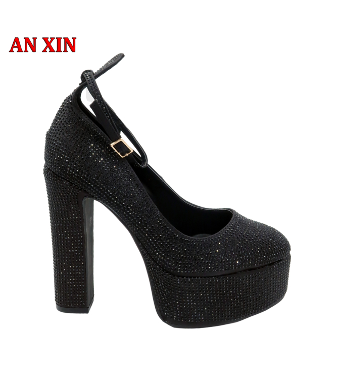 Εικόνα της MiA Shoes γυναικείο παπούτσι γόβα με λουράκι και στρας