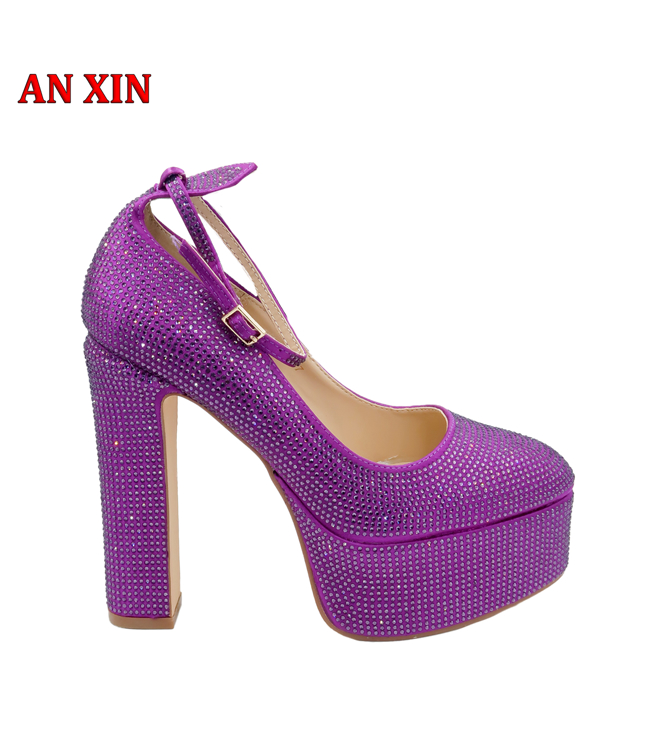 Εικόνα της MiA Shoes γυναικείο παπούτσι γόβα με λουράκι και στρας