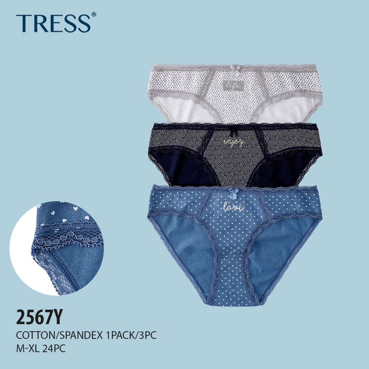 Εικόνα της TRESS γυναικεία εσώρουχα βαμβακερά με δαντέλα