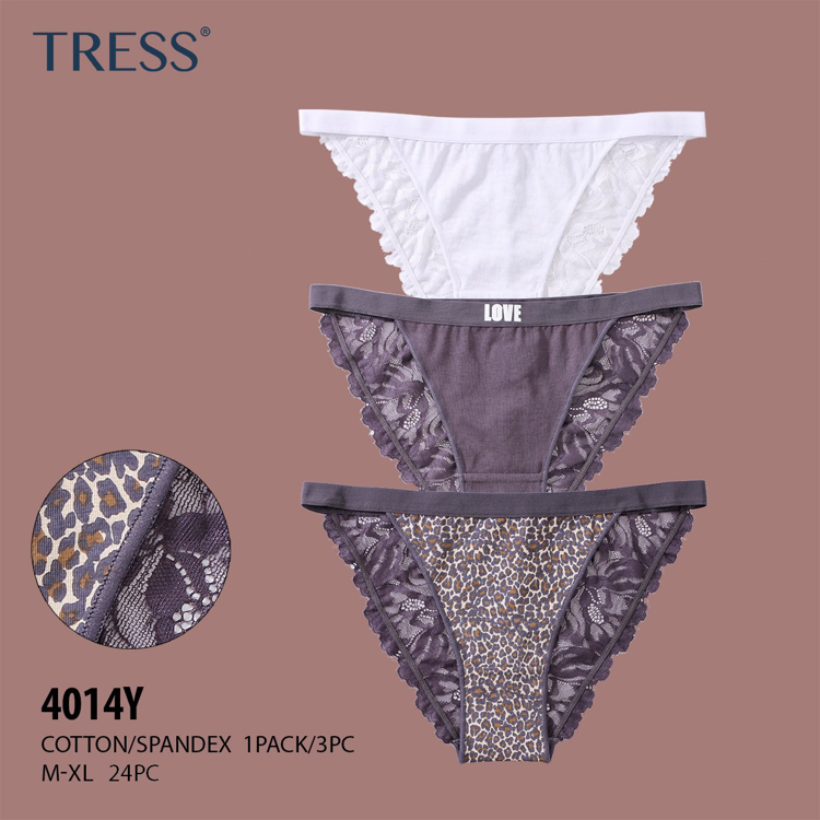 Εικόνα της TRESS τριάδα γυναικεία εσώρουχα βαμβακερά (3τμχ)