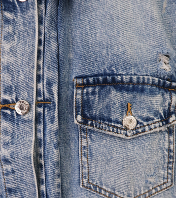 Picture of Γυναικεία αμάνικη ζακέτα denim με φθαρσίματα και σκισίματα ( σχέδιο)