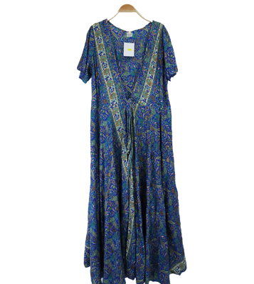 Εικόνα της Γυναικείο φόρεμα ONE SIZE με V, καλοκαιρινά σχέδια